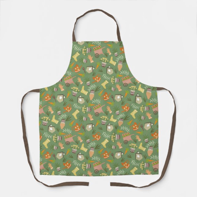 Tablier Jardin Floral Vert (Recto)