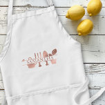 Tablier Jardin personnalisé Gardener Rose Nom d'or<br><div class="desc">Cette conception peut être personnalisée dans la zone fournie en changeant la photo et/ou le texte. Ou elle peut être customisée en choisissant l'option de customiser plus loin et en supprimant ou en changeant la couleur du arrière - plan, en ajoutant du texte, en modifiant la couleur ou le style...</div>