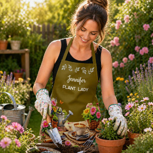 Tablier Jardin personnalisé mignon de Plant Lady
