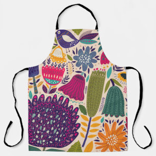 Tablier Jardin tropical : collection motif de printemps.