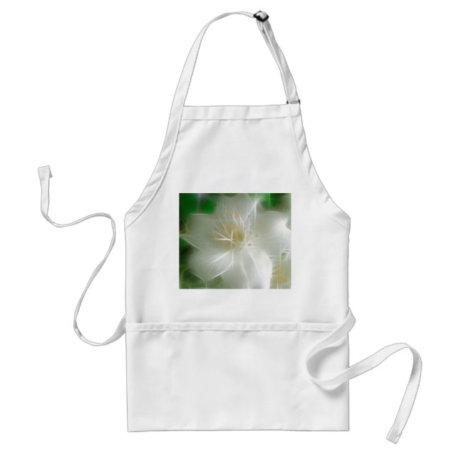 Tablier Jasmine brillante blanche (Devant)