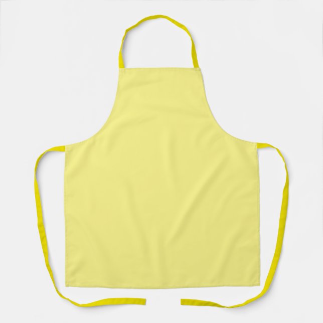 Tablier Jaune citron, couleur unie, (Recto)
