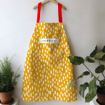 Tablier Jaune Doré<br><div class="desc">Lumineux et joyeux, cet tablier coloré et animé présente des touches dessinées à la main pour un motif ludique toute l'année. Personnalisez-vous avec votre propre nom ou donnez comme un cadeau pratique et réfléchi!</div>