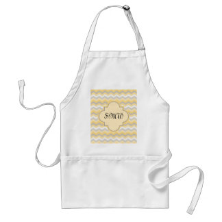 Tablier Jaune/Gris Chevron Zigzag