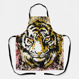 Tablier jaune Tigre coloré