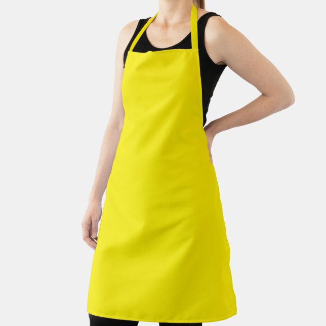 tablier jaune vif avec un design simple et épuré (Insitu)