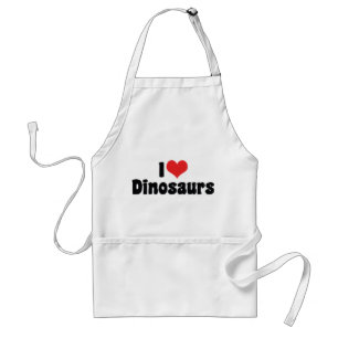 Tablier Je adore les dinosaures à cœur - Chasseur de fossi