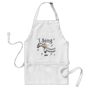 Tablier Je chante le chiffre musical T-shirts et cadeaux