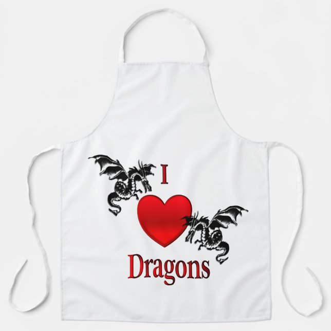 Tablier Je Coeur Dragons (Recto)