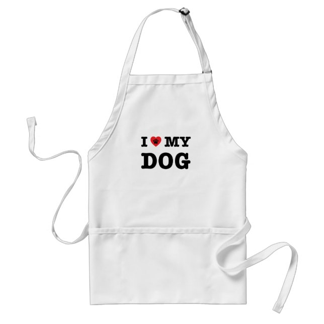 Tablier Je Coeur mon chien (Devant)