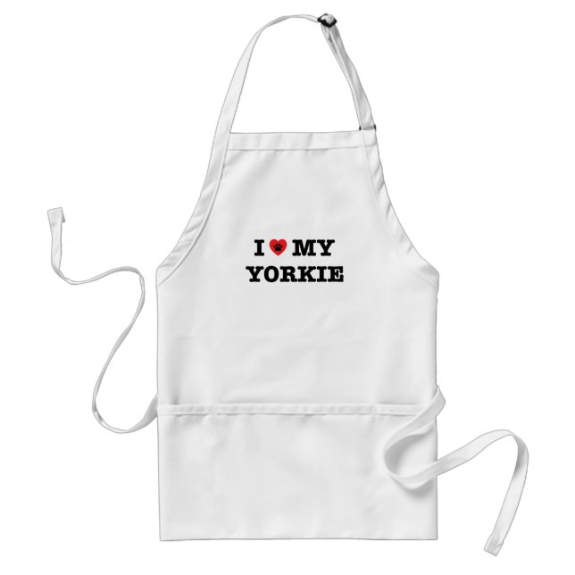 Tablier Je Coeur Mon Yorkie Apron (Devant)