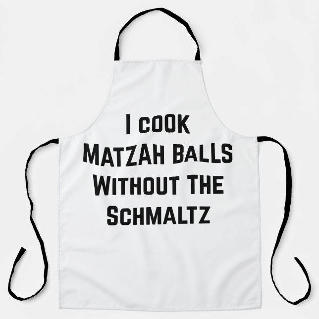 Tablier Je cuisine des boules de Matzah sans Schmaltz - ve (Recto)