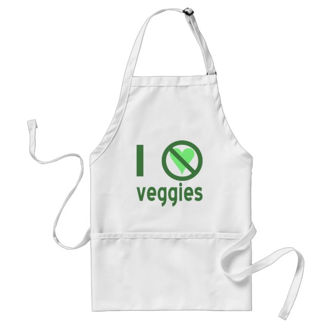 Tablier Je déteste les légumes Pas d'amour (Devant)