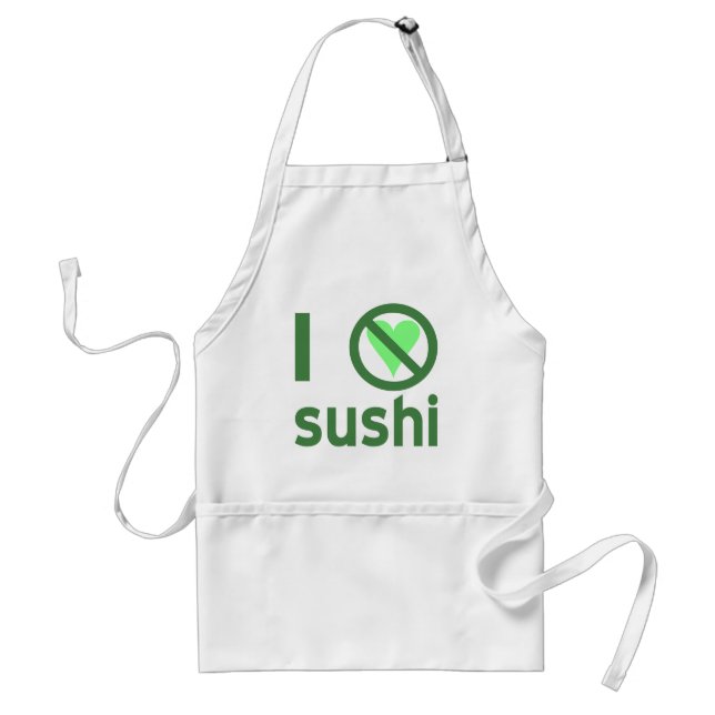 Tablier Je déteste les sushis (Devant)