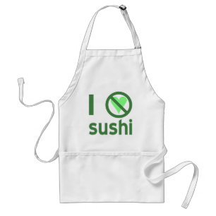 Tablier Je déteste les sushis pas d'amour 