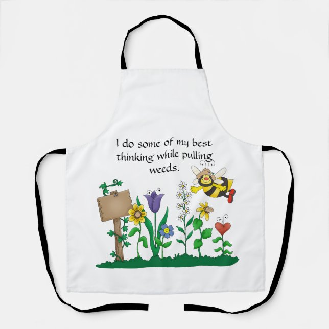 Tablier Je fais certaines de mes meilleures pensées en tir (Recto)