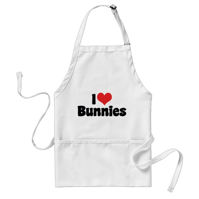 Tablier Je Lapins de Bunny aux coeurs (Devant)