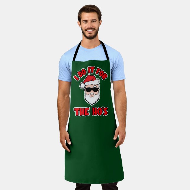 Tablier JE LE FAIS POUR LES POUPÉES Santa Screwball Graphi (Porté)