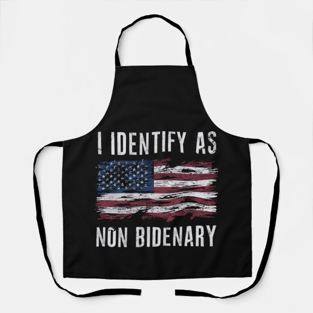Tablier Je m'identifie comme un drapeau américain patrioti (Recto)