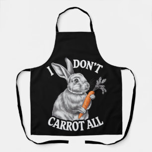 Tablier Je ne carotte pas tout lapin de Pâques drôle
