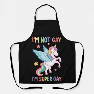 Tablier Je ne suis pas gay Je suis super Gay pride LGBT Un