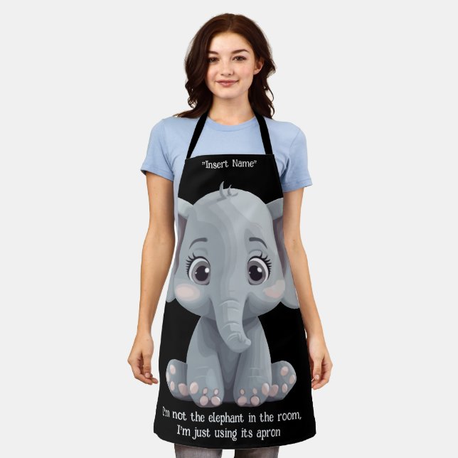 Tablier Je ne suis pas l'éléphant dans la pièce (Porté)