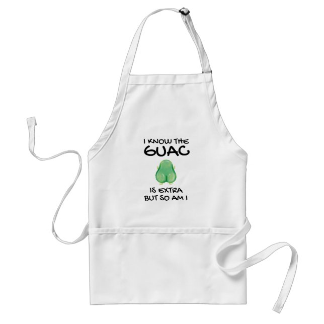 Tablier Je Sais Que Le Guac Est Extra Mais Moi Aussi (Devant)