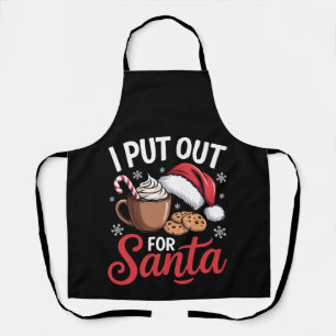 Tablier Je sors pour le Père Noël des biscuits au cacao de