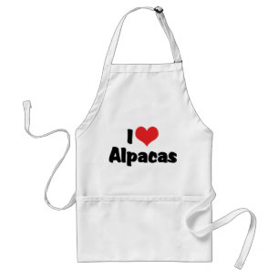 Tablier Je suis amoureux des alpacas au cœur