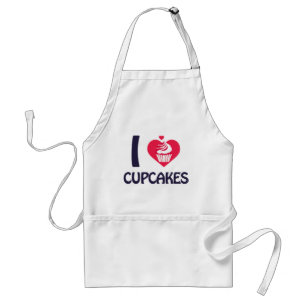 Tablier Je suis amoureux du T-Shirt Cupcakes