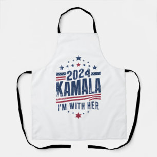 Tablier Je suis avec son vote Kamala pour 2024 Kamala-Harr