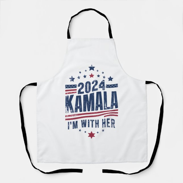 Tablier Je suis avec son vote Kamala pour 2024 Kamala-Harr (Recto)