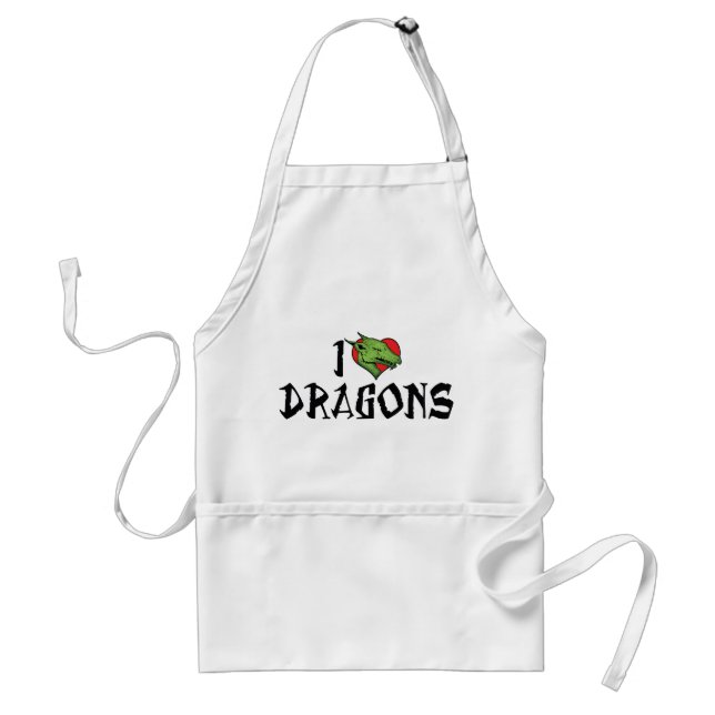 Tablier Je suis des dragons à coeur (Devant)