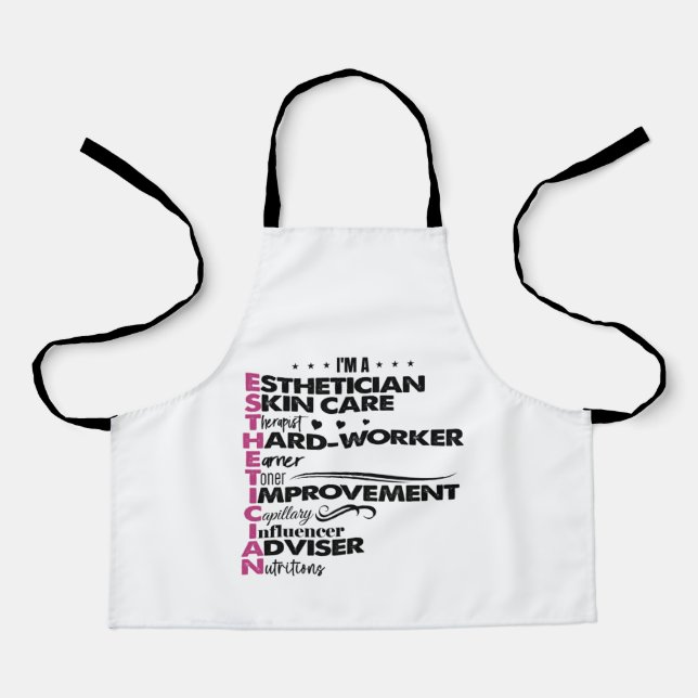 Tablier Je suis Esthetician Graduation Salon Estheti (Recto)