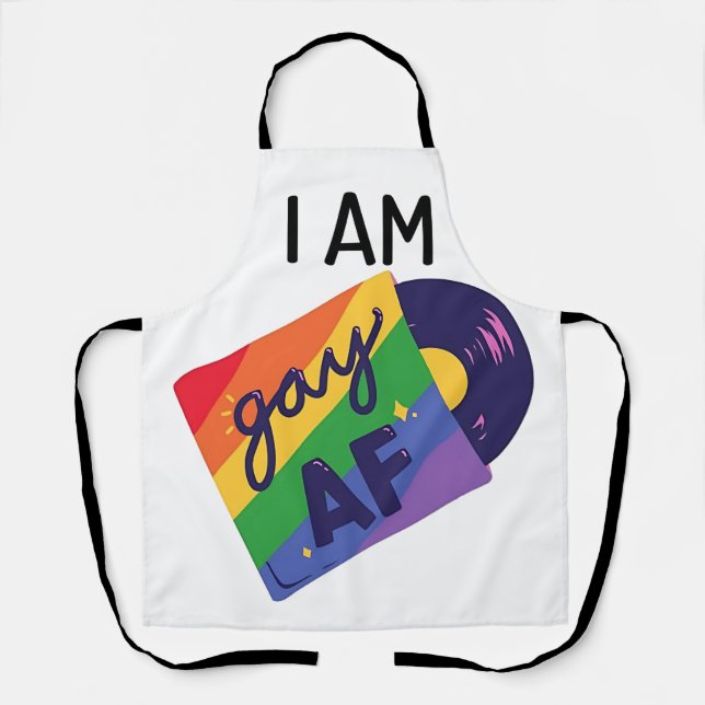 Tablier Je Suis Gay AF Drôle mois LGBT Pride (Recto)