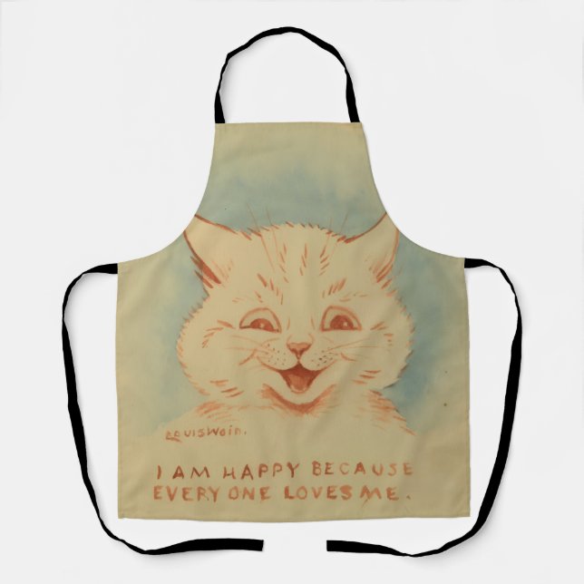 Tablier Je Suis Heureux Parce Que Tout Le Monde M'Aime (Ch (Recto)