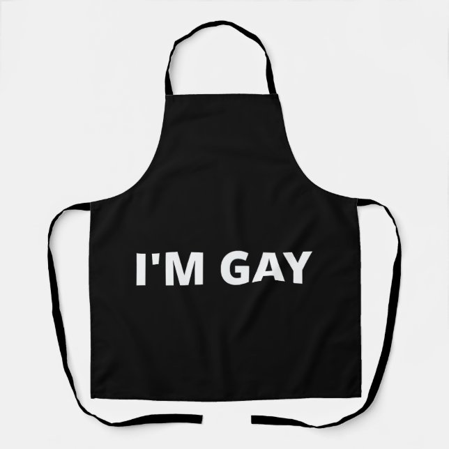 Tablier Je suis homosexuel (Recto)