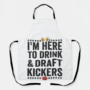 Tablier Je suis ici pour boire et baiser Kickers Funny Foo