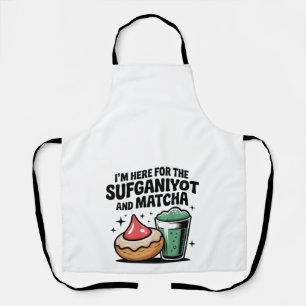 Tablier Je suis ici pour Sufganiyot et Matcha Hanoukka Jui