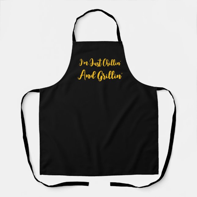 Tablier Je suis juste en train de me détendre et de faire  (Recto)