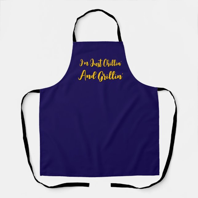 Tablier Je suis juste en train de me détendre et de faire  (Recto)