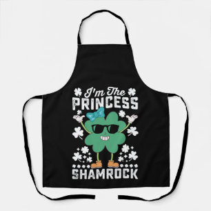 Tablier Je suis la princesse Shamrock de la fête irlandais