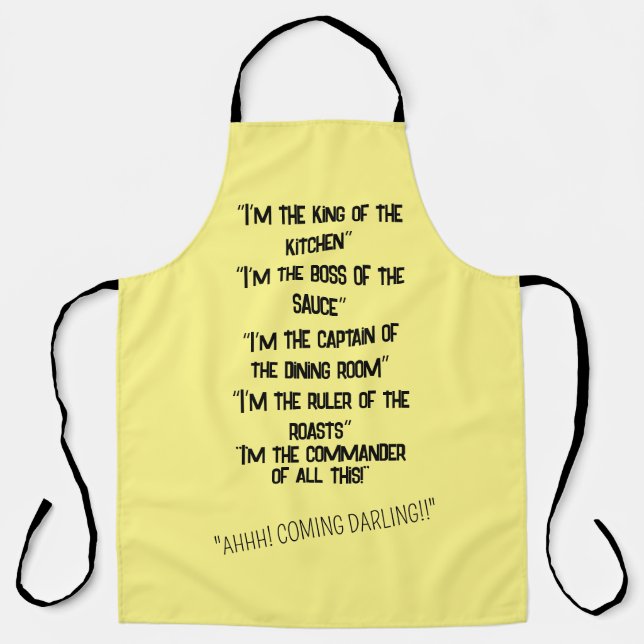 Tablier "Je suis le patron" Apron cuisine (Recto)