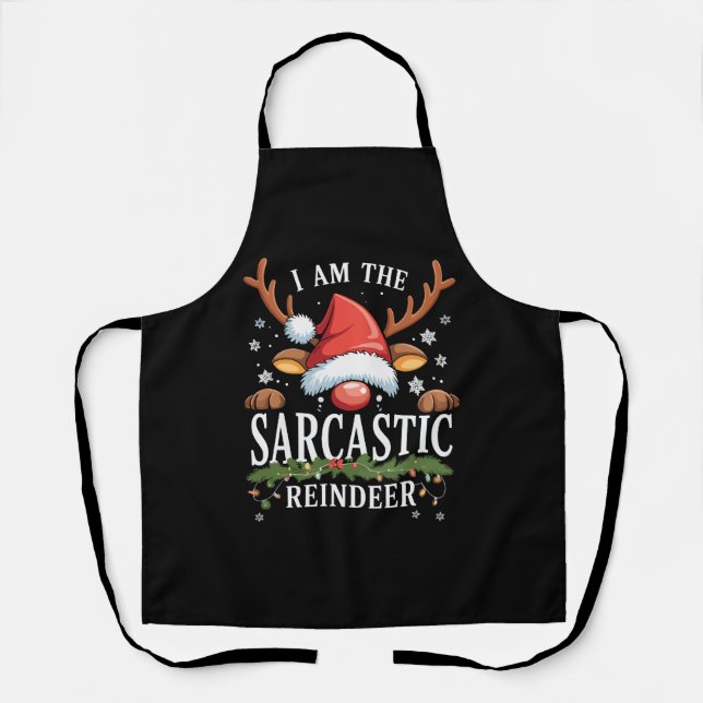 Tablier Je Suis Le Renne Sarcastique De Noël (Recto)