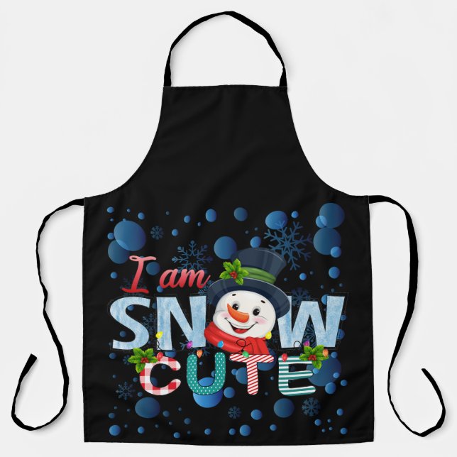 Tablier Je Suis Mignonne De Neige (Recto)