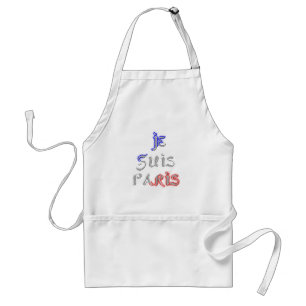 Tablier Je Suis Paris J'aime Paris Impression de Texte Art