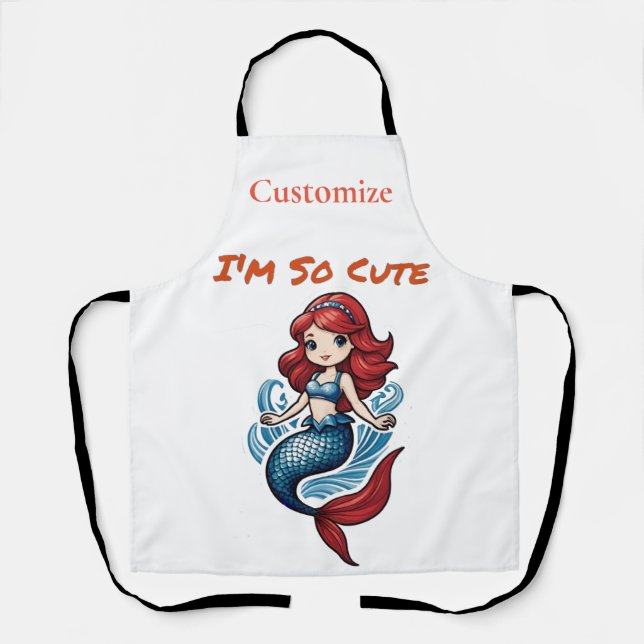 Tablier Je suis tellement mignonne Mermaid Thunder_Cove (Recto)