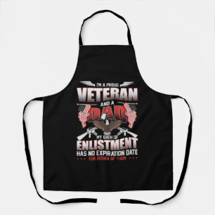 Tablier Je suis un vétéran fier et un papa Armée patriot