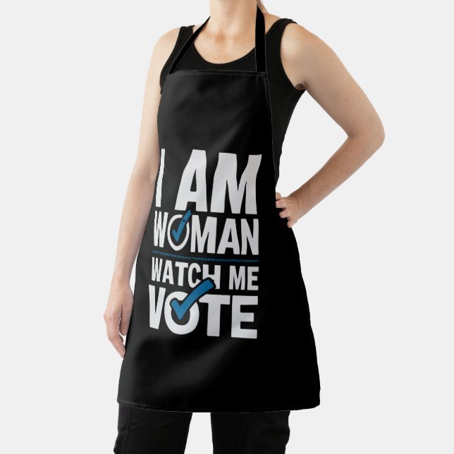 Tablier Je Suis Une Femme Me Regarde Voter Vintage (Insitu)