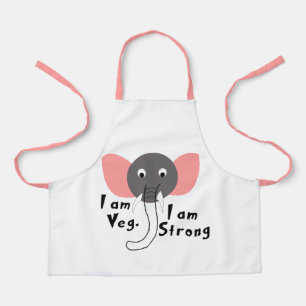Tablier Je suis Veg Je suis Strong Elephant Animal Kids